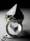 Кольцо с кристаллом мориона