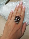 Крупное кольцо с шоколадным опалом