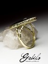 Золотое кольцо с лабрадором лунным камнем