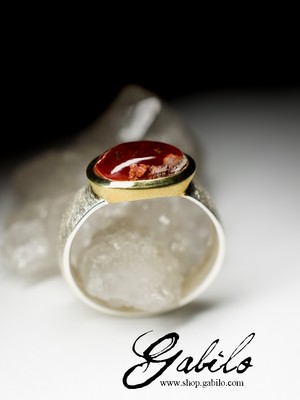 Серебряное кольцо с шоколадным опалом