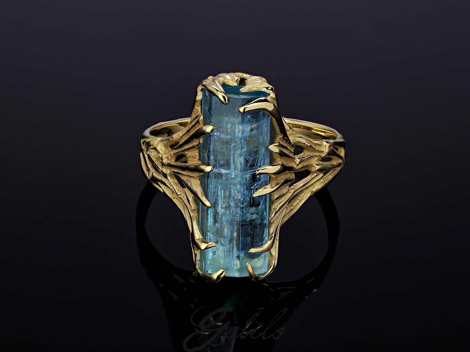 aquamarine gold ring gabilo