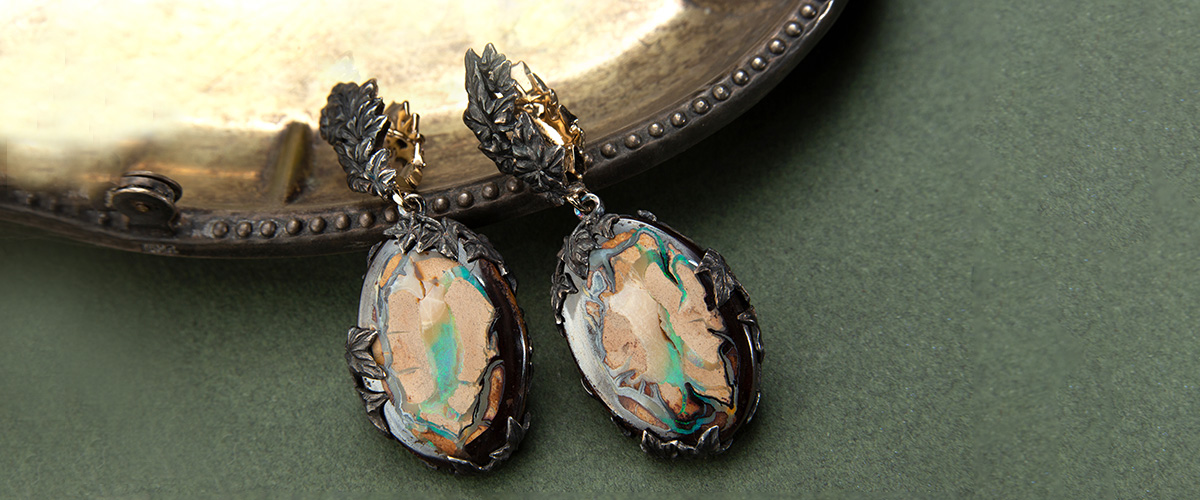 silver opal earrings gabilo