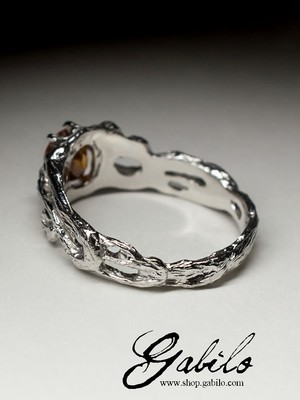 Серебряное кольцо со спессартином