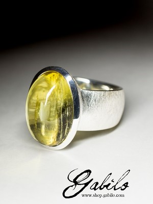На заказ: Серебряное кольцо с гелиодором