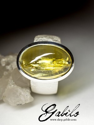 На заказ: Серебряное кольцо с гелиодором