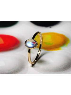 Золотое кольцо с лунным камнем с сертификатом МГУ