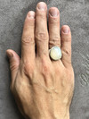 Крупное мужское серебряное кольцо с лунным камнем