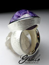 Серебряное кольцо с чароитом