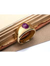 Золотое кольцо со звездчатым Рубином