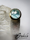 Серебряное кольцо с голубым цирконом