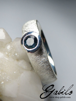Кольцо серебряное с александритом