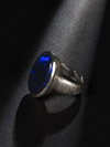 Серебряное кольцо с Черным Австралийским Опалом