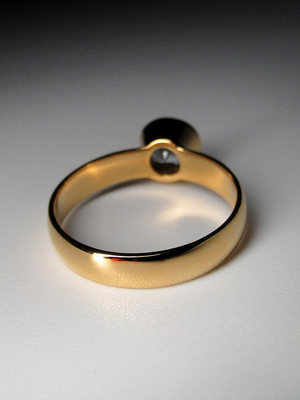 Золотое кольцо с аквамарином с сертификатом МГУ