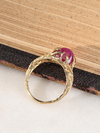 Кольцо со звездчатым Рубином в золоте