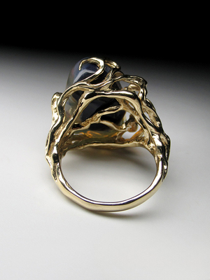 Золотое кольцо с австралийским Neon Опалом