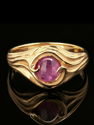 Золотое кольцо с рубином с сертификатом МГУ