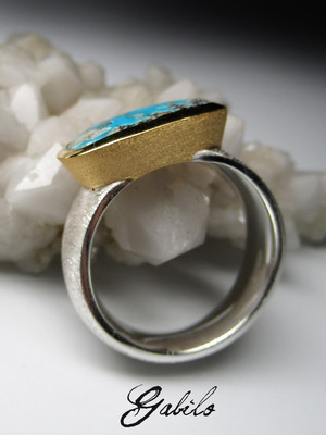 Серебряное кольцо с иранской бирюзой