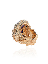 Золотое кольцо с Черным Австралийским Опалом