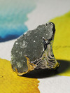 Крупное серебряное кольцо с горным хрусталем