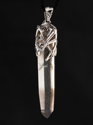 Серебряная подвеска с кристаллом цитрина