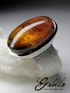 Серебряное кольцо с полихромным турмалином