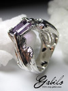 Серебряное кольцо с аметистом с сертификатом