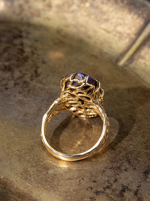 Млечный путь - Золотое кольцо с Опалом