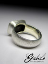 Мужское кольцо с короит опалом в серебре