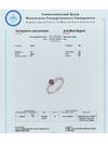 Сертифицированное кольцо с родолитом в золоте