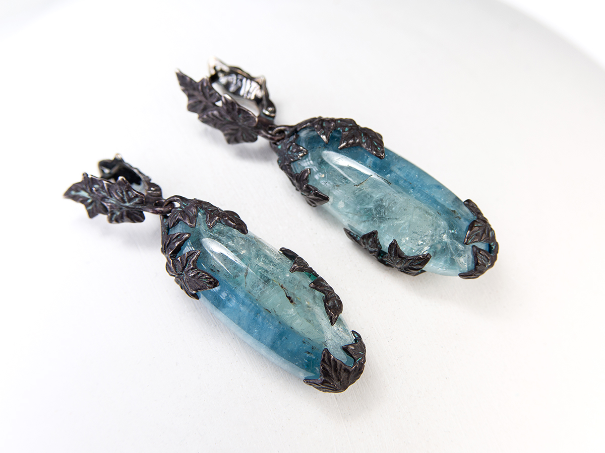 aquamarine earrings ivy