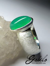 Серебряное кольцо с хризопразом