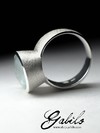 Мужское серебряное кольцо с аквамарином