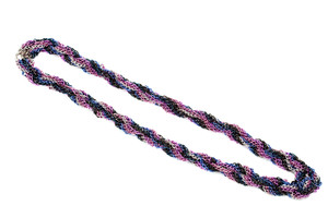 Украшение из цветных цепочек спираль 12 рядов