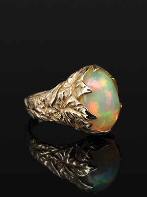 Золотое кольцо с Эфиопским Опалом