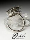 Серебряное кольцо с аммонитом пиритизированным