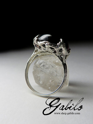Кольцо с турмалином Машрум в серебре