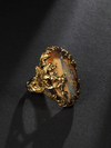 Золотое кольцо Плющ с болдер Опалом