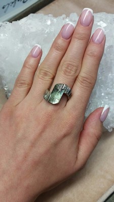 Серебряное кольцо с аквамарином