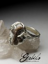 Серебряное кольцо со ставролитом