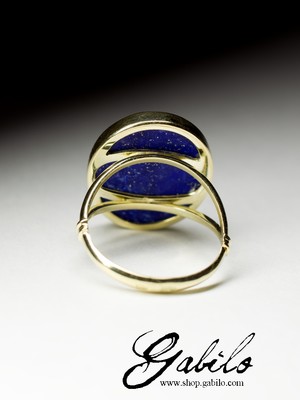 золотое кольцо с лазуритом