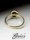 Золотое кольцо с триплет опалом