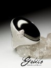 Кольцо с гагатом в серебре