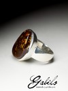 Серебряное кольцо с огненным агатом