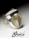 Мужское кольцо с адуляром в серебре