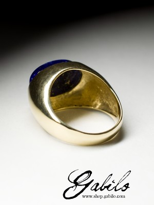 мужское кольцо с лазуритом