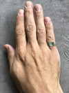 Кольцо с зеленым бериллом в белом золоте