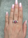 Серебряное кольцо со звездчатым рубином