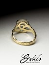 Золотое кольцо с лунным камнем адуляром