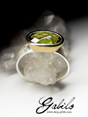 Серебряное кольцо с верделитом