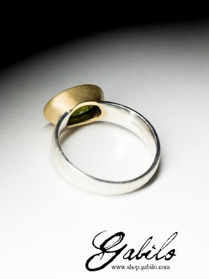 Серебряное кольцо с верделитом